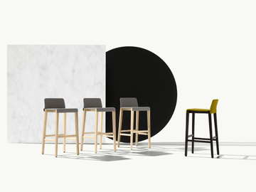 DALTON 663 - High fabric stool with footrest by Et al. - view 3